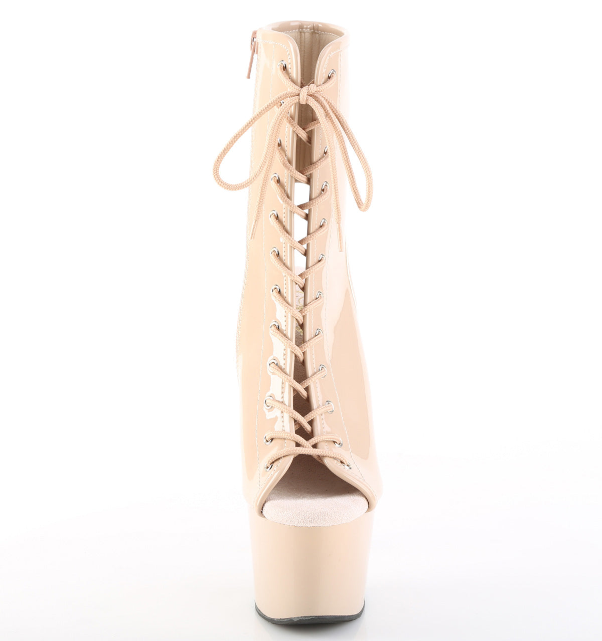 Pleaser Women's Platform Shoes ADORE-1016 Nude Pat/Nude