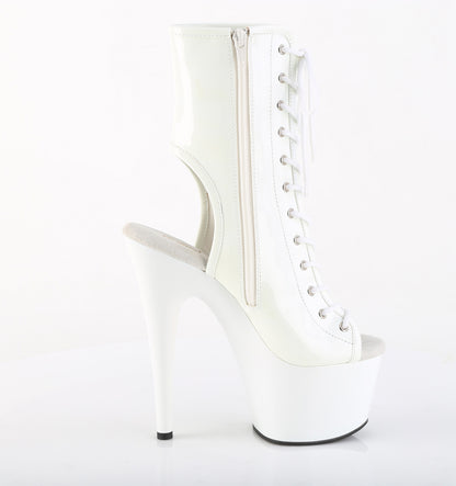 Pleaser Women's Platform Shoes ADORE-1016 Wht Pat/Wht