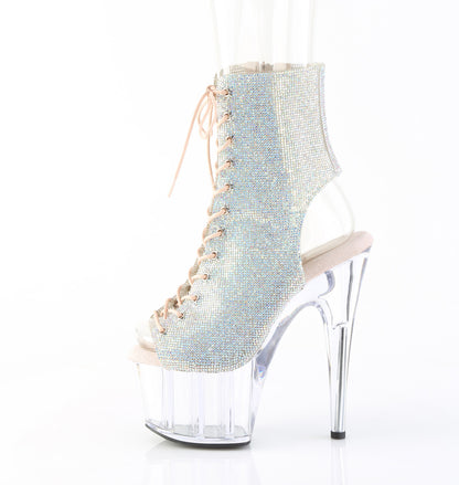Pleaser Women's Platform Shoes ADORE-1016C-RS Slv AB RS-TPU/Clr