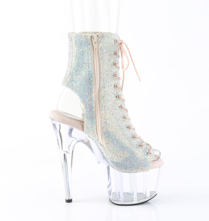 Pleaser Women's Platform Shoes ADORE-1016C-RS Slv AB RS-TPU/Clr