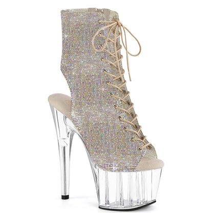 Pleaser Women's Platform Shoes ADORE-1016C-RS Slv AB RS-TPU/Clr