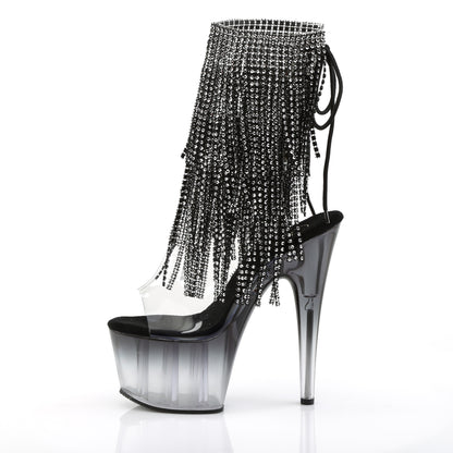 Pleaser Damen Knöchelstiefel ADORE-1017rsft CLR-BLK / BLK