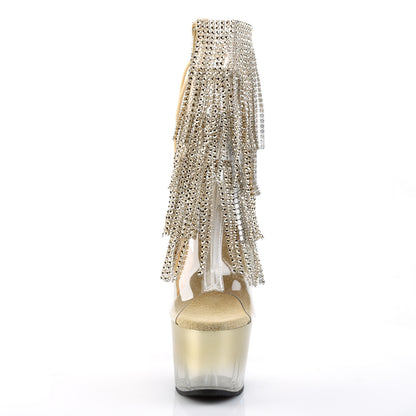 Pleaser Damen Knöchelstiefel ADORE-1017rsft CLR-Gold / Gold