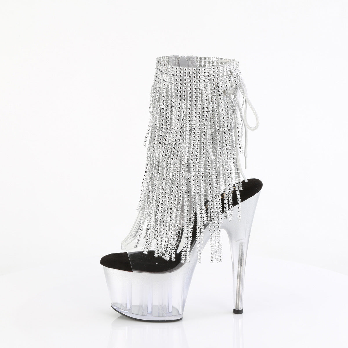 Pleaser Womens Ankle Boots ADORE-1017RSFT Clr-Slv/Slv