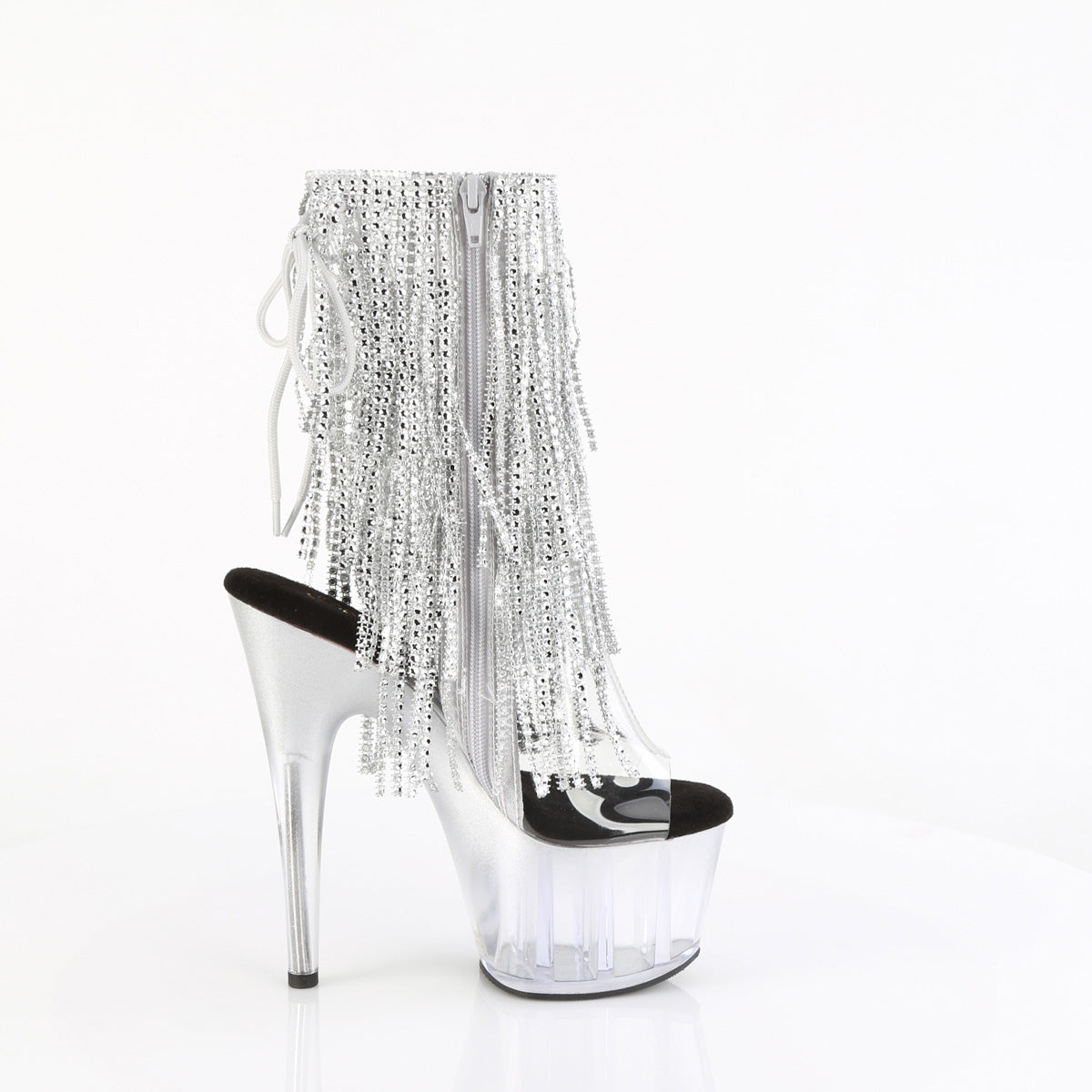 Pleaser Womens Ankle Boots ADORE-1017RSFT Clr-Slv/Slv