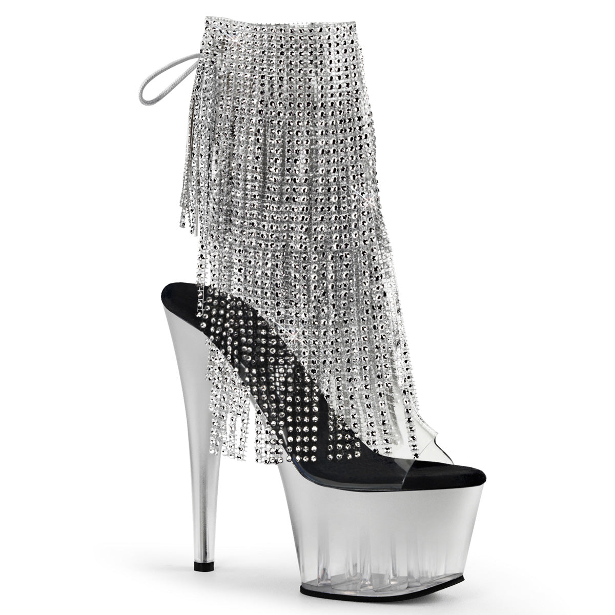 Pleaser Womens Ankle Boots ADORE-1017RSFT Clr-Slv/Slv