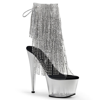 Pleaser Womens Ankle Boots ADORE-1017RSFT Clr-Slv/Slv