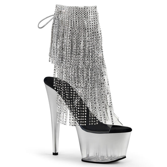 Pleaser Womens Ankle Boots ADORE-1017RSFT Clr-Slv/Slv