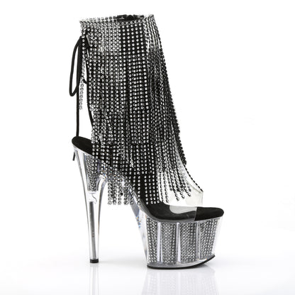 Pleaser Damen Knöchelstiefel ADORE-1017SRS CLR-BLK RS / BLK SRS