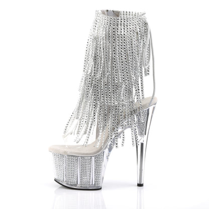 Pleaser Damen Knöchelstiefel ADORE-1017SRS CLR-SLV RS / SLV SRS