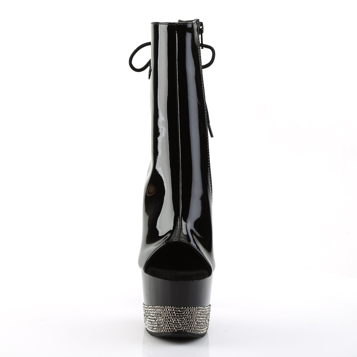 Pleaser Damen Knöchelstiefel ADORE-1018-3 BLK / BLK-PEWTER RS