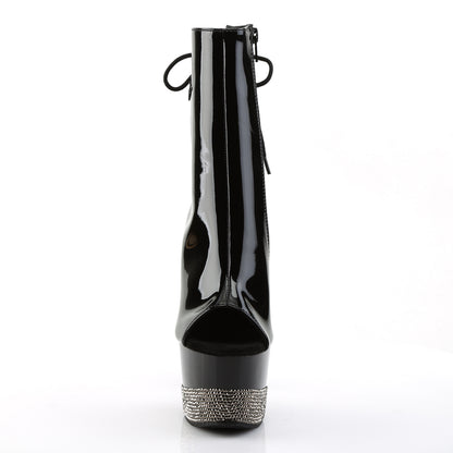 Pleaser Damen Knöchelstiefel ADORE-1018-3 BLK / BLK-PEWTER RS