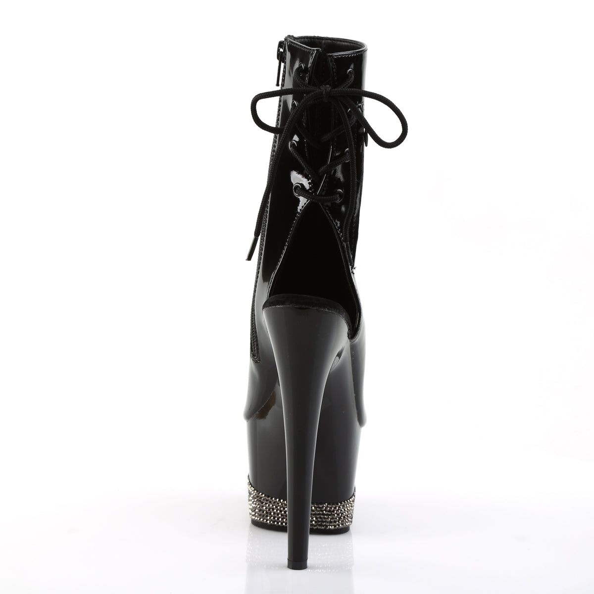 Pleaser Damen Knöchelstiefel ADORE-1018-3 BLK / BLK-PEWTER RS