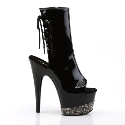 Pleaser Damen Knöchelstiefel ADORE-1018-3 BLK / BLK-PEWTER RS