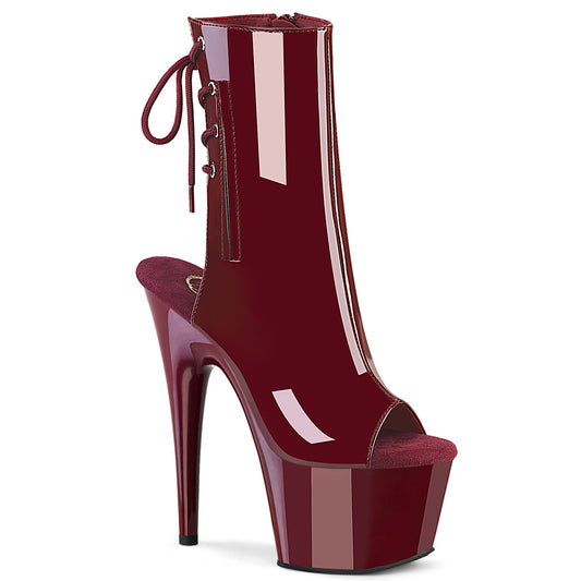 Pleaser Women's Platform Shoes ADORE-1018 Burgundy Pat/Burgundy