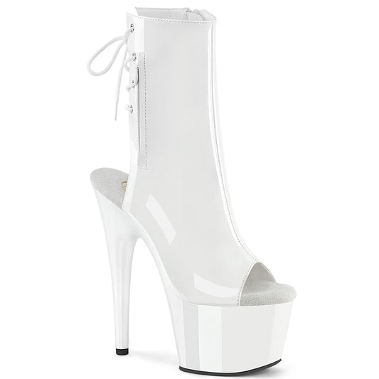 Pleaser Women's Platform Shoes ADORE-1018 Wht Pat/Wht