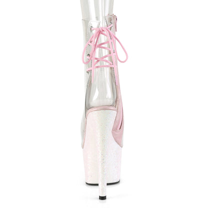 Pleaser Damen Knöchelstiefel ADORE-1018c CLR / Opal Multi Glitter