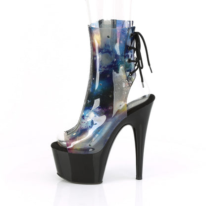 Pleaser Damen Knöchelstiefel ADORE-1018c-Cosmos blau-lila TPU / BLK