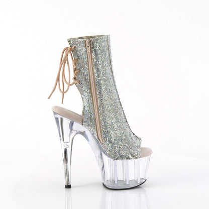 Pleaser Women's Platform Shoes ADORE-1018C-RS Slv AB RS-TPU/Clr