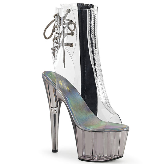 Pleaser Damen Knöchelstiefel ADORE-1018CT CLR / Rauch getönt