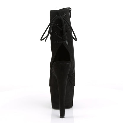 Pleaser Womens Ankle Boots ADORE-1018FS Blk Faux Suede/Blk Suede