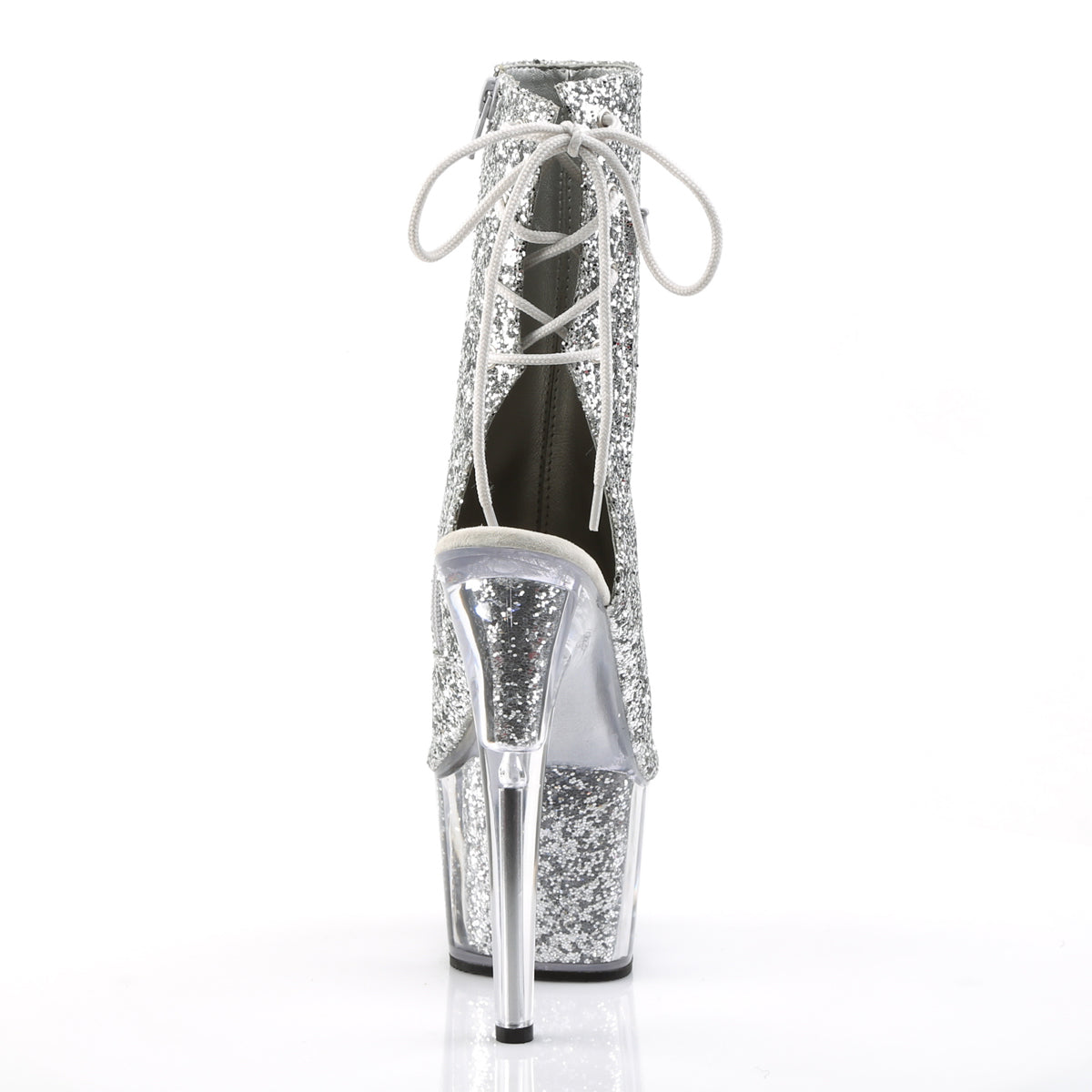Pleaser Womens Ankle Boots ADORE-1018G Slv Glitter/Slv Glitter