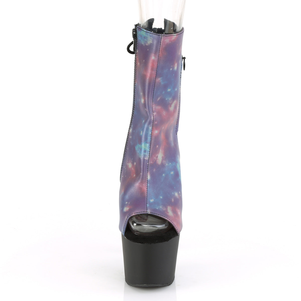 Pleaser Damen Knöchelstiefel ADORE-1018REFL Lila-Blue reflektierend / blasig matt