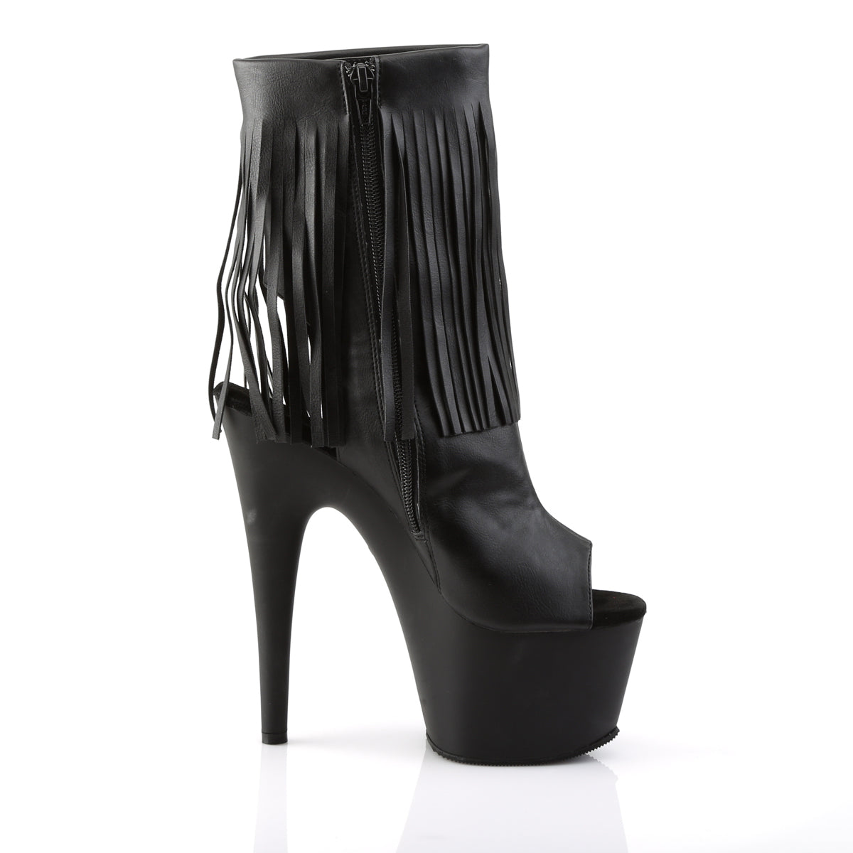 Pleaser Womens Ankle Boots ADORE-1019 Blk Faux Leather/Blk Matte
