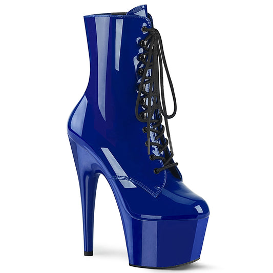 Pleaser Womens Ankle Boots ADORE-1020 Royal Blue Pat/Royal Blue
