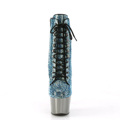 Pleaser  Stiefeletten ADORE-1020CHRS Türkis Multi Rs / Zinn Chrome
