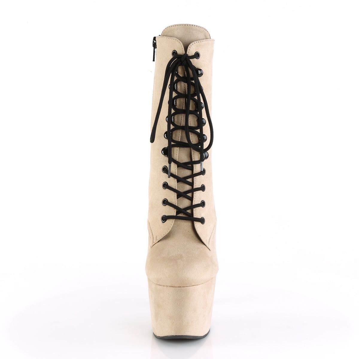 Pleaser Womens Ankle Boots ADORE-1020FS Beige Faux Suede/Beige Faux Suede