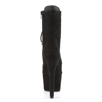 Pleaser Womens Ankle Boots ADORE-1020FS Blk Faux Suede/Blk Faux Suede