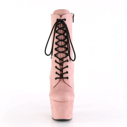 Pleaser Womens Ankle Boots ADORE-1020FS B. Pink Faux Suede/B. Pink Faux Suede