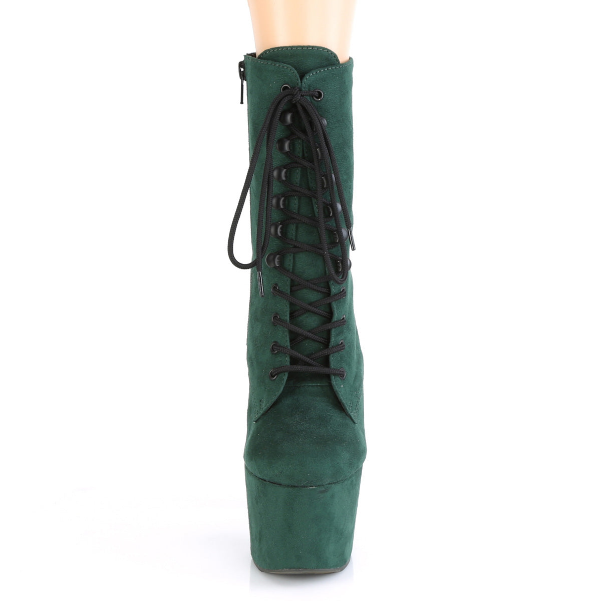 Pleaser Womens Ankle Boots ADORE-1020FS Emerald Green F.Suede/Emerald Green F.Suede