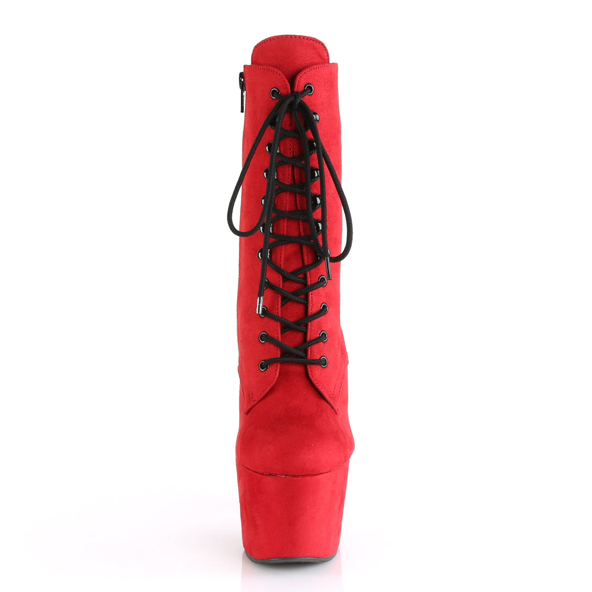 Pleaser Damen Knöchelstiefel ADORE-1020FS Rot Faux Wildleder / Rot Faux Wildleder