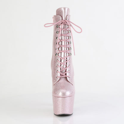 Pleaser Women's Platform Shoes ADORE-1020GP Blush Pink Glitter Pat/M