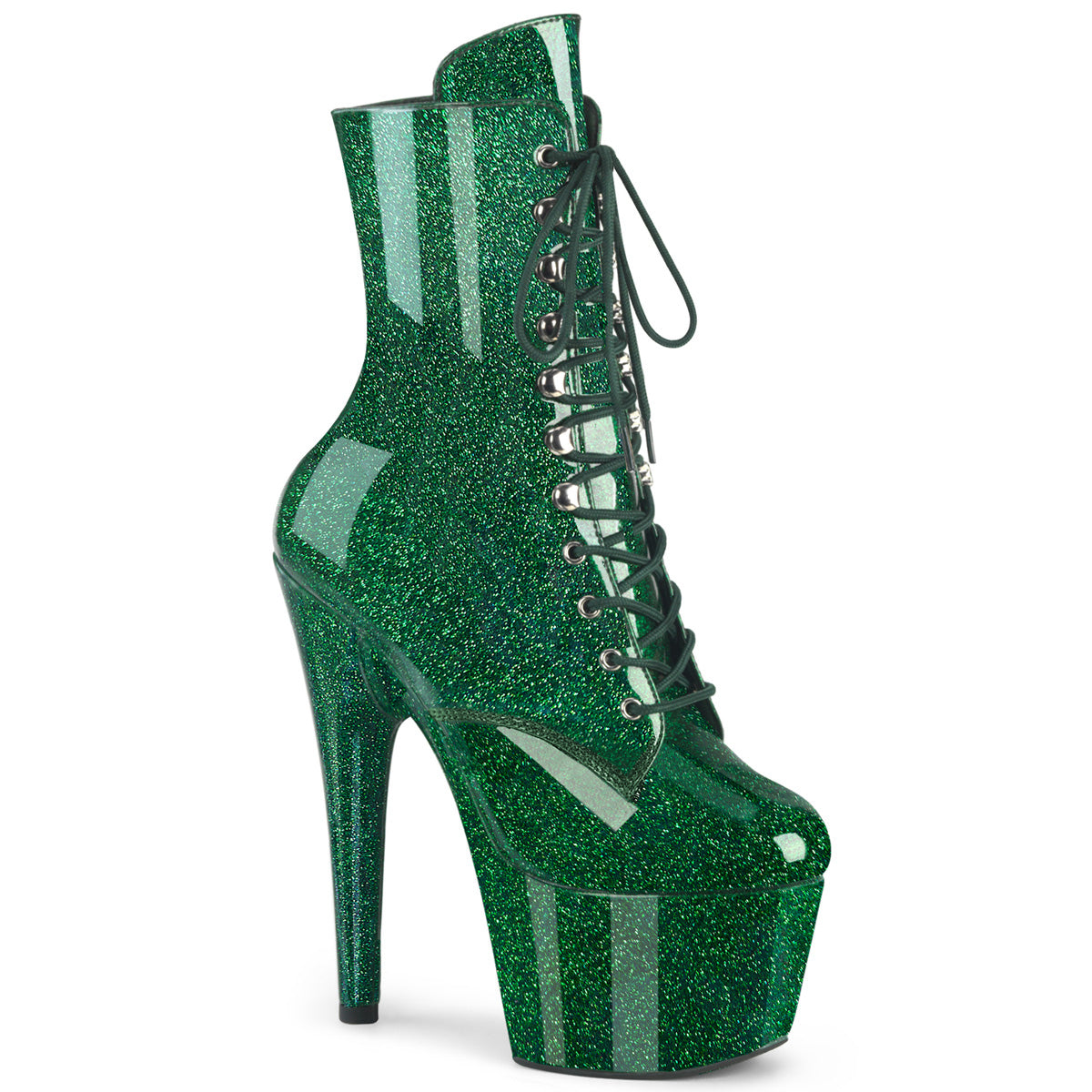 Pleaser Women's Platform Shoes ADORE-1020GP Emerald Green Glitter Pat/M