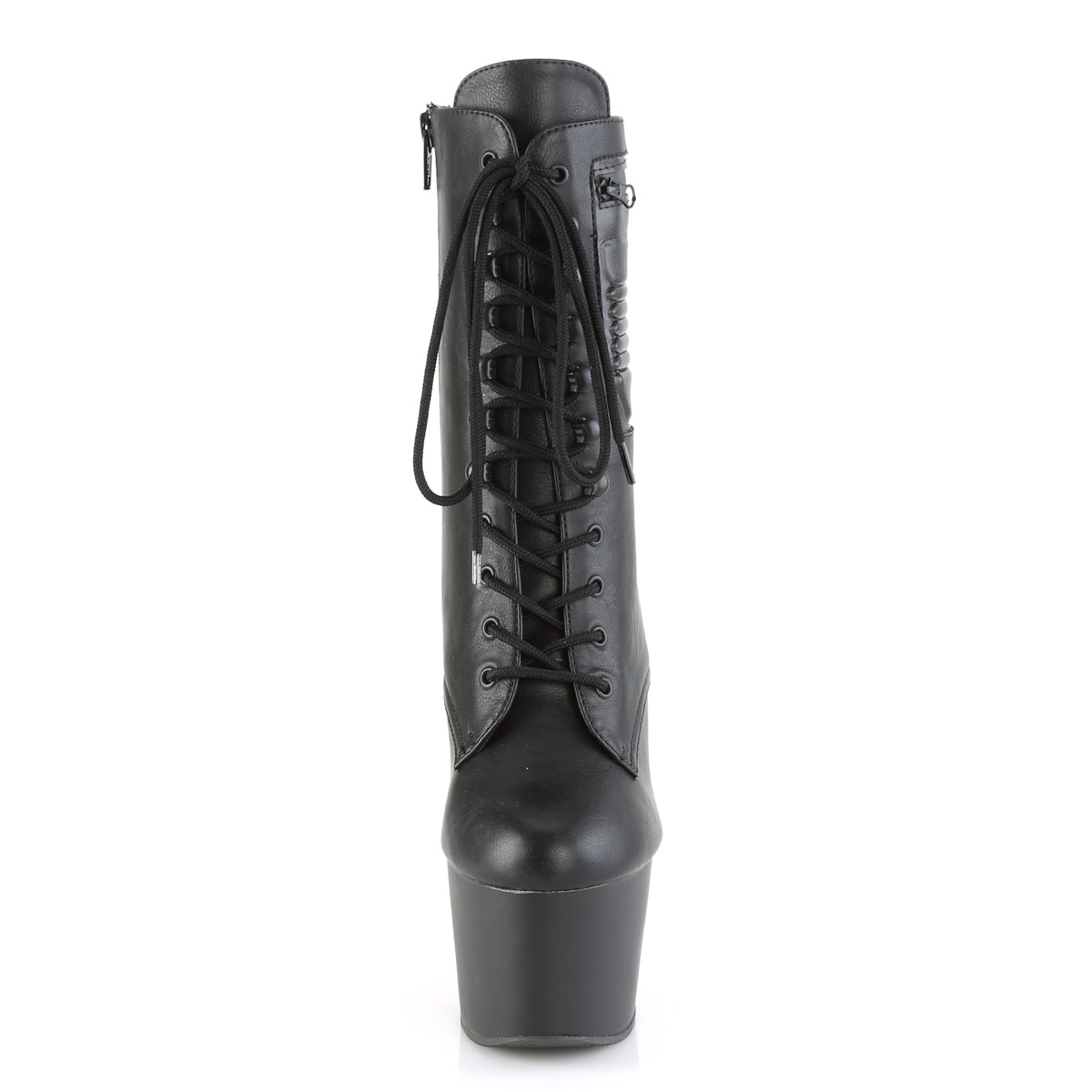 Pleaser Women's Platform Shoes ADORE-1020PK Blk Faux Leather/Blk Matte