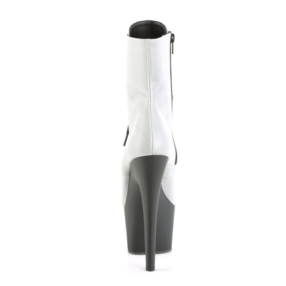 Pleaser Damen Knöchelstiefel ADORE-1020REFL SLV reflektierend / blk matt