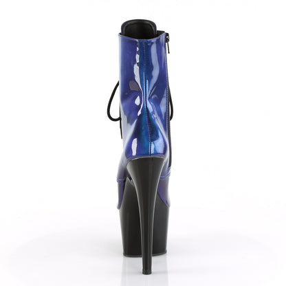 Pleaser Womens Ankle Boots ADORE-1020SHG Blue-Purple/Blk