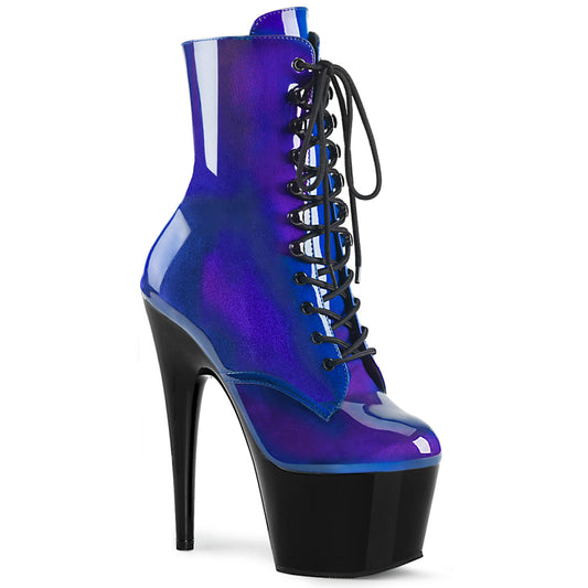 Pleaser Damen Knöchelstiefel ADORE-1020SHG Blue-Purple / BLK