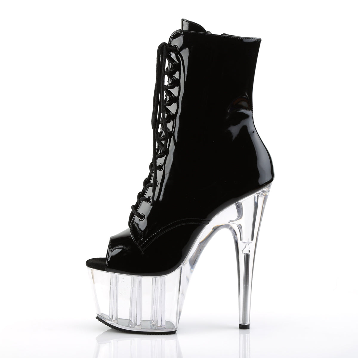 Pleaser Womens Ankle Boots ADORE-1021 Blk Pat/Clr