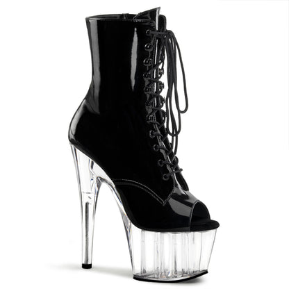 Pleaser Damen Knöchelstiefel ADORE-1021 BLK Pat / CLR