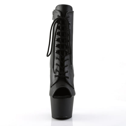 Pleaser Damen Knöchelstiefel ADORE-1021 BLK Faux Leder / BLK Matte