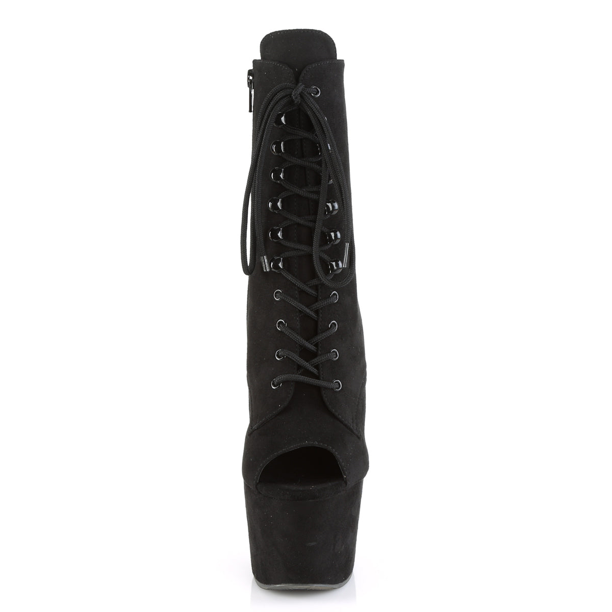 Pleaser Damen Knöchelstiefel ADORE-1021fs BLK Faux Wildleder / BLK Faux Wildleder