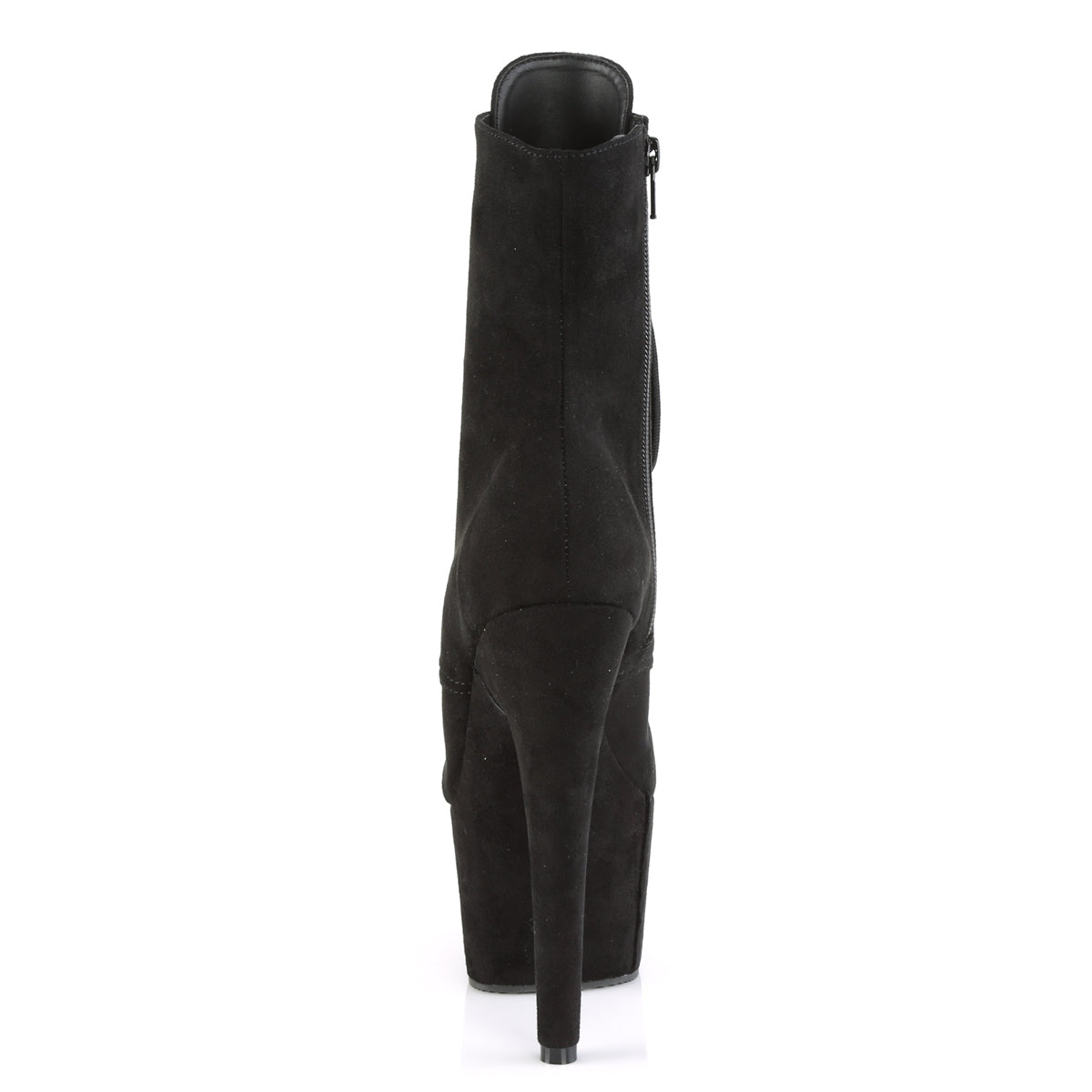 Pleaser Damen Knöchelstiefel ADORE-1021fs BLK Faux Wildleder / BLK Faux Wildleder