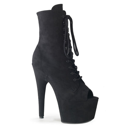 Pleaser Damen Knöchelstiefel ADORE-1021fs BLK Faux Wildleder / BLK Faux Wildleder
