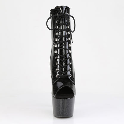 Pleaser Women's Platform Shoes ADORE-1021GP Blk Glitter Pat/M