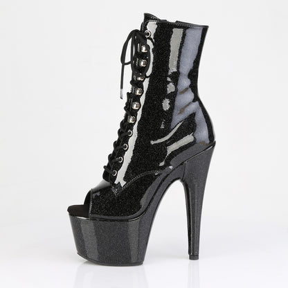 Pleaser Women's Platform Shoes ADORE-1021GP Blk Glitter Pat/M