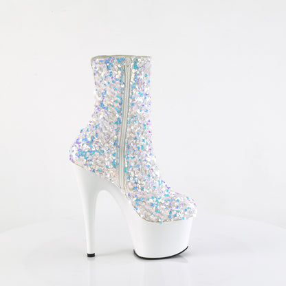 Pleaser   ADORE-1042SQ WHT Multi -Sequins/WHT